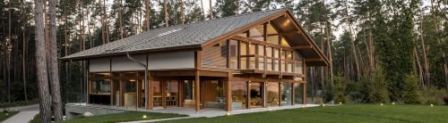 Wooden villa design
